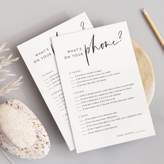 Minimalistisch, was auf Ihrem Handy-Brautparty ges (Von Creator hochgeladen)