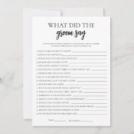 Minimalistisch, was der Gräuel zum Brautparty gesa Einladung