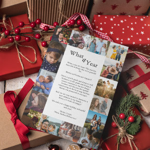 Minimalistisch Was für ein Jahr FotoCollage Weihna Feiertagskarte