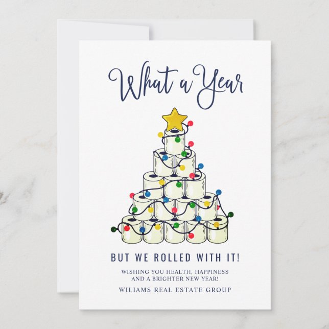 Minimalistisch Was für ein Jahr Weihnachten Untern (Vorderseite)