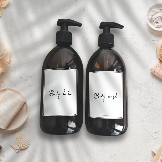 Minimalistisch wasserdicht bearbeitbare Badezimmer Aufkleber (Von Creator hochgeladen)