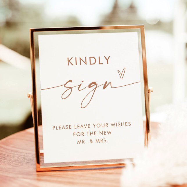 Minimalistisch Wedding Gästebuch Sign Boho Terraco (Von Creator hochgeladen)