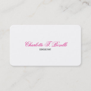 Minimalistisch Weiblich Elegant Handschriftlich Pr Visitenkarte