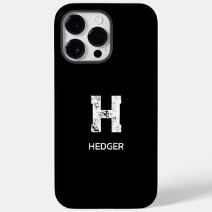 MINIMALISTISCH WEIß EIN-BUCHSTABEN-MONOGRAMM NAME Case-Mate iPhone 14 PRO MAX HÜLLE