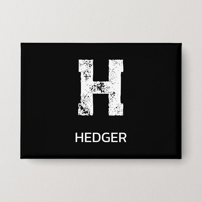 MINIMALISTISCH WEIß EIN EINZELNER BUCHSTABE MONOGR BUTTON (Vorderseite)