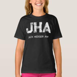 MINIMALISTISCH WEIßES DREIBUCHSTABIGES MONOGRAMM N T-Shirt