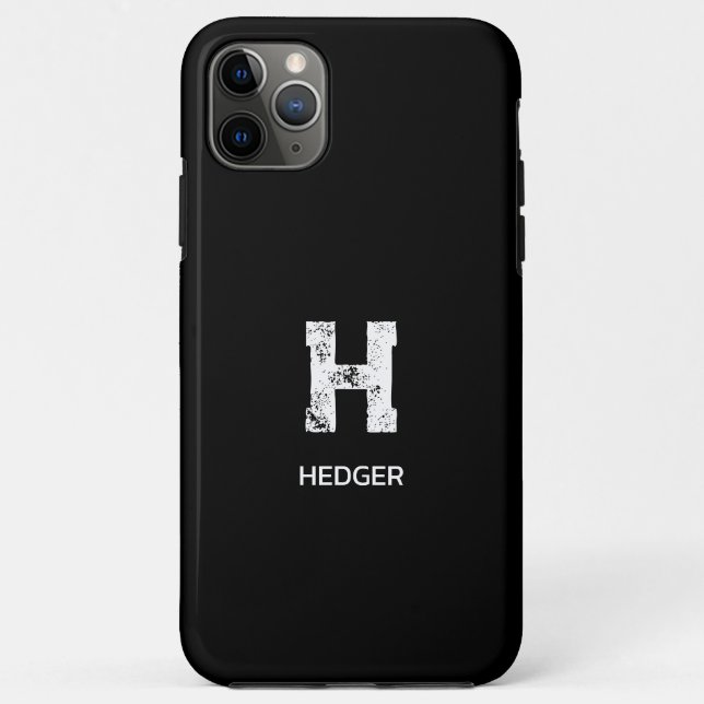 MINIMALISTISCH WEISSES EIN-BUCHSTABEN-MONOGRAMM NA Case-Mate iPhone HÜLLE (Rückseite)