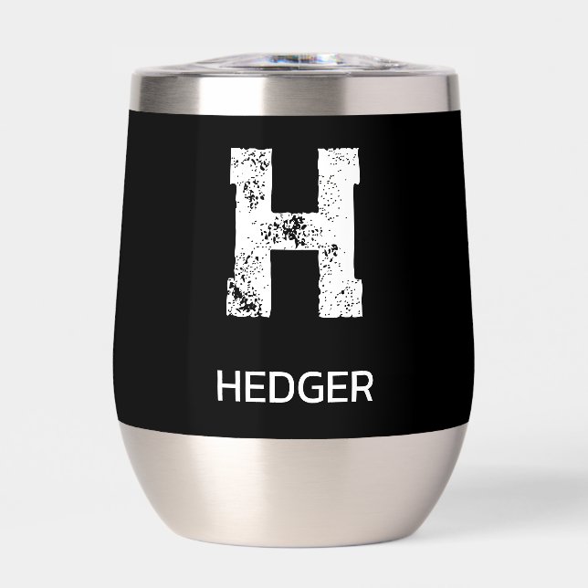 MINIMALISTISCH WEIßES EIN-BUCHSTABEN-MONOGRAMM NAM (Vorderseite)