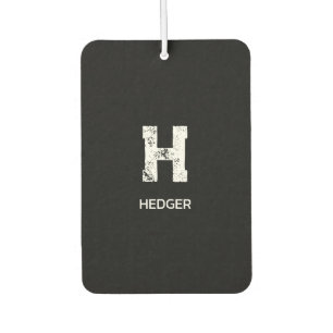MINIMALISTISCH WEIßES EIN-BUCHSTABEN-MONOGRAMM NAM AUTOLUFTERFRISCHER