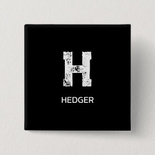 MINIMALISTISCH WEIßES EIN-BUCHSTABEN-MONOGRAMM NAM BUTTON