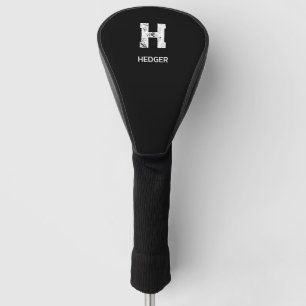 MINIMALISTISCH WEIßES EIN-BUCHSTABEN-MONOGRAMM NAM GOLF HEADCOVER