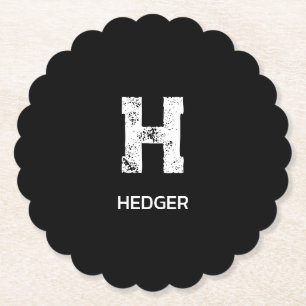 MINIMALISTISCH WEIßES EIN-BUCHSTABEN-MONOGRAMM NAM UNTERSETZER