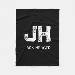 MINIMALISTISCH WEIßES ZWEIBUCHSTABEN-MONOGRAMM NAM FLEECEDECKE