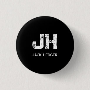 MINIMALISTISCH WEIßES ZWEIBUCHSTABIGES MONOGRAMM N BUTTON