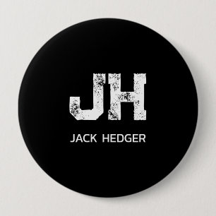 MINIMALISTISCH WEIßES ZWEIBUCHSTABIGES MONOGRAMM N BUTTON