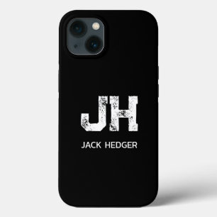 MINIMALISTISCH WEIßES ZWEIBUCHSTABIGES MONOGRAMM N Case-Mate iPhone HÜLLE