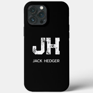 MINIMALISTISCH WEIßES ZWEIBUCHSTABIGES MONOGRAMM N Case-Mate iPhone HÜLLE