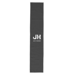 MINIMALISTISCH WEIßES ZWEIBUCHSTABIGES MONOGRAMM N MITTELGROßER TISCHLÄUFER