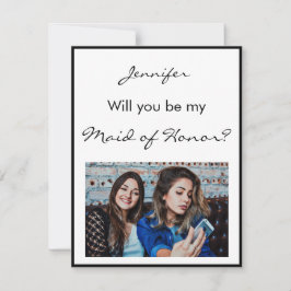 Minimalistisch Werden Sie meine Trauzeugin-Fotokar