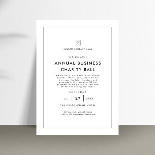 Minimalistisch White Business Party Event Fundrais Einladung