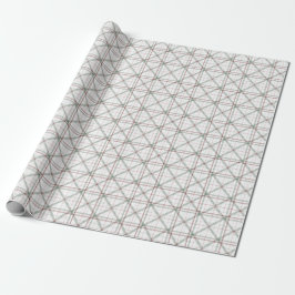 Minimalistisch White Christmas Geometric Kariert Geschenkpapier