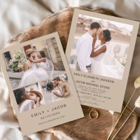 Minimalistisch White Wedding Terracotta Vier Foto