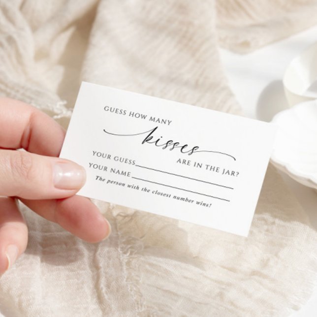 Minimalistisch Wie viele Kisses Showspielkarten Platzkarte (Von Creator hochgeladen)