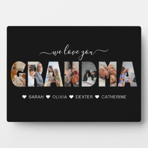 Minimalistisch Wir Liebe Sie Oma FotoCollage Schwa Fotoplatte