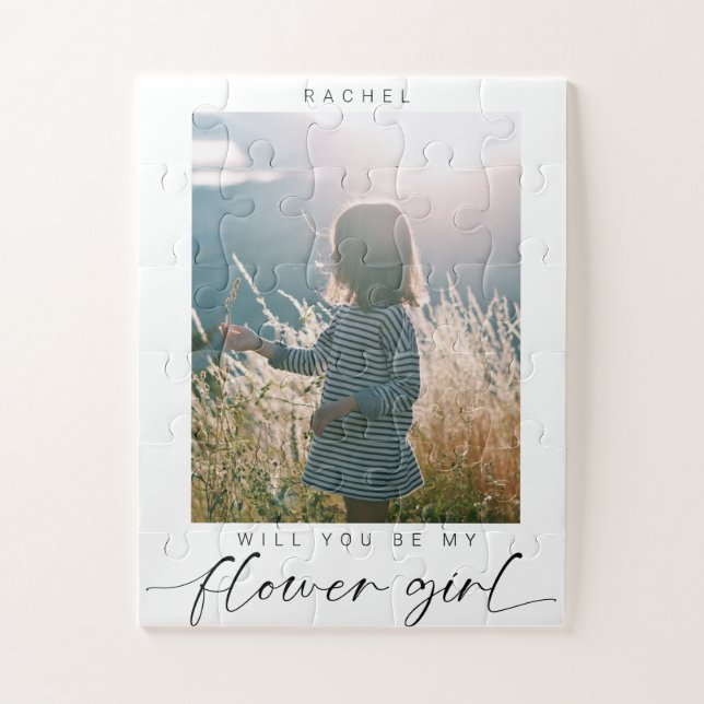 Minimalistisch wirst du mein Blumenmädchen Foto Ch Puzzle (Vertikal)