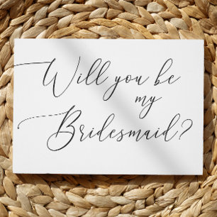 Minimalistisch wirst du meine Bridesmaid sein - Sc Einladungspostkarte