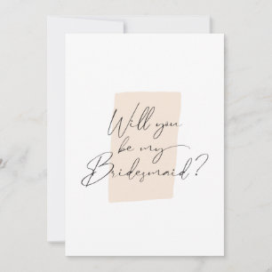 Minimalistisch wirst du meine Bridesmaid-Seite sei Einladung