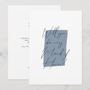 Minimalistisch wirst du meine Trauzeugin trostlos  Einladung