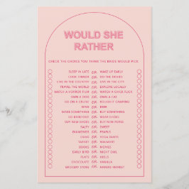 Minimalistisch, würde sie lieber Brautparty-Game-F