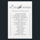 Minimalistisch würde sie lieber Brautparty spielen Flyer<br><div class="desc">Genießen Sie Ihr Brautparty mit diesen einfachen und niedlichen Spielen. Karo unsere Kollektion für mehr Brautparty Spiele im selben Stil. Bitte beachten Sie,  dass diese Spiele nicht bearbeitet werden können.</div>