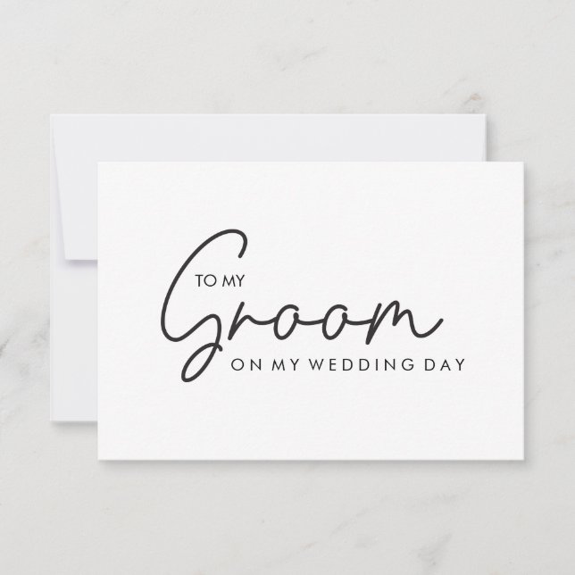 Minimalistisch zu meinem Groom auf meiner Hochzeit (Vorderseite)