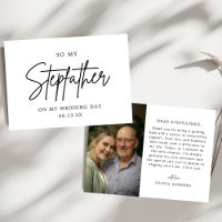 Minimalistisch zu meinem Stepfather am Hochzeitsta
