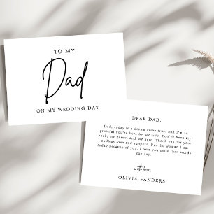 Minimalistisch zu meinem Vater am Hochzeitstag Einladung