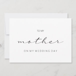 Minimalistisch zu meiner Mutter am Hochzeitstag Einladung