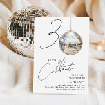 Minimalistische 30. Disco Ball Geburtstagsparty Einladung<br><div class="desc">Feiern Sie den Meilenstein des 30. Jahrhunderts mit unserer schicken und minimalistischen 30. Geburtstagsfeier! Diese Einladung Set die Bühne für ein unvergessliches Fest, mit den Ziffern '30' mit einer einzigartigen Drehung - die '0' ist ein funkelnder Diskoball, der auf unserem knackigen, weißen Hintergrund strahlt. Das moderne Party-Template ergänzt durch elegante...</div>
