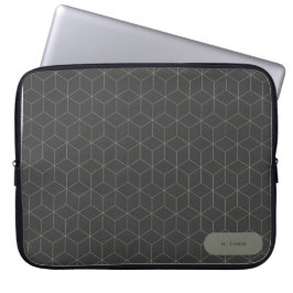Minimalistische 3D-Würfel-Geometrie-Laptop-Hülle - Laptopschutzhülle