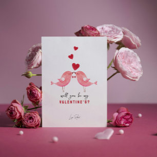 Minimalistische Abbildung Rosa Valentinstag S Einladung