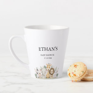 Minimalistische Abenteuer-Waldtiere-Baby-Party Milchtasse