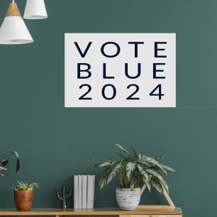 Minimalistische Abstimmung Blue Kamala Harris 2024 Poster