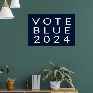 Minimalistische Abstimmung Blue Kamala Harris 2024 Poster