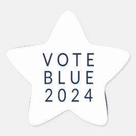 Minimalistische Abstimmung Blue Kamala Harris 2024 Stern-Aufkleber