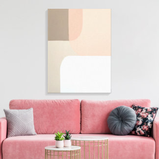 Minimalistische Abstrakte Art Neutral Stretched Le Leinwanddruck