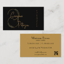 Minimalistische Abstrakte Black Business Card