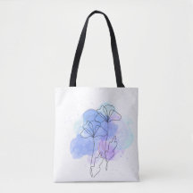 Minimalistische abstrakte Blumen-Tasche