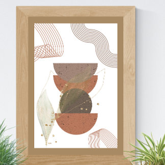 Minimalistische Abstrakte Boho Geometric Poster