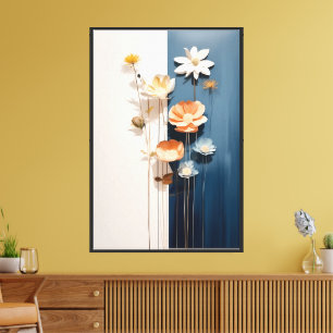 Minimalistische Abstrakte botanische Pflanze Leinwanddruck